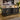 Quatropi Quatropi Large Black Oak and Gold Sideboard Dining Cabinet 225cm