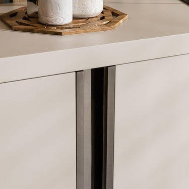 Quatropi Quatropi Large Modern Sideboard Matte Chalk 200cm - 4 Door Cabinet 200cm