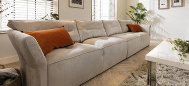 Quatropi Quatropi Large Modular Straight Sofa Mink 4m - In Stock Quick Delivery