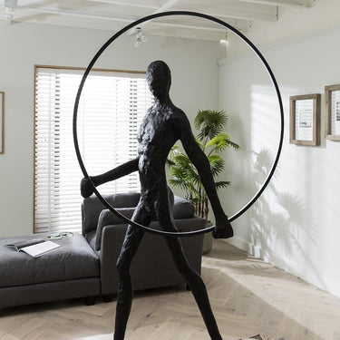 Quatropi Quatropi Large Sculpture Floor Lamp Silhouette Feature 220cm - Round LED Light