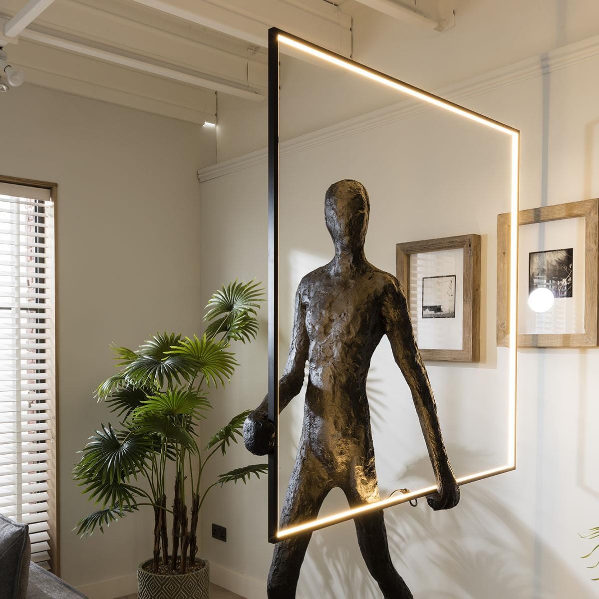 Feature Lamp Quatropi Large Sculpture Floor Lamp Silhouette Feature 220cm - Square