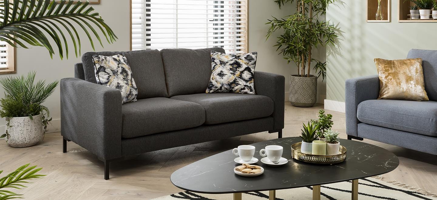 Quatropi Quatropi Modern 2 Seater Sofa - Metal Legs - Choose Your Premium Fabric - 205cm