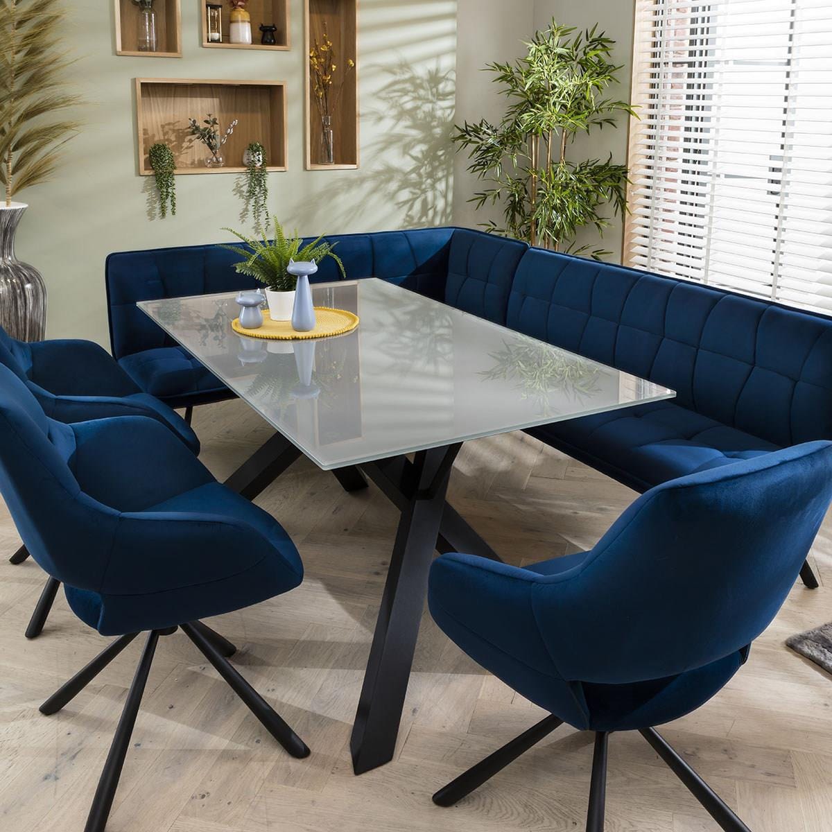 Corner Dining Dining Table With Leaf And Bench 150cm Dining Table