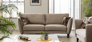 Quatropi Quatropi Modern Velvet 3 Seater Sofa Grey - In Stock Quick Delivery