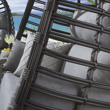 Quatropi Quatropi Outdoor Garden Luxury Hanging Egg Chair Charcoal Grey Swing