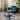 Quatropi Quatropi Round Coffee Table Modern Black Marble-Effect Ceramic Top 90cm