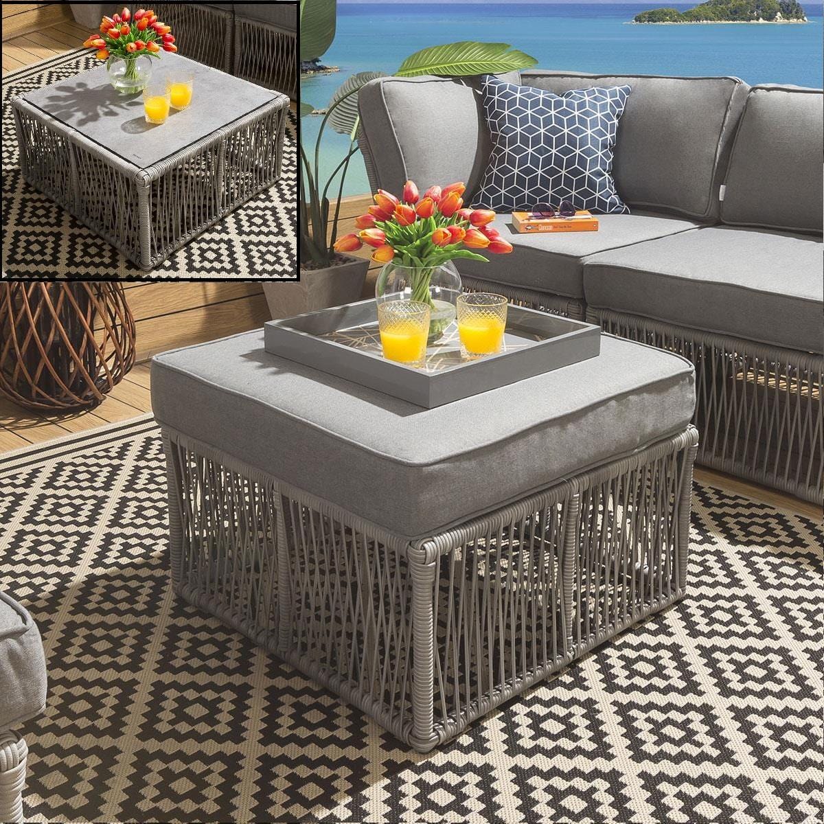 Quatropi Quatropi's Elles Patio Furniture Range Coffee Table & Footstool