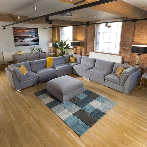 Quatropi's Huge Mikey 3.8m Corner Sofa Medium Grey L Shape 17