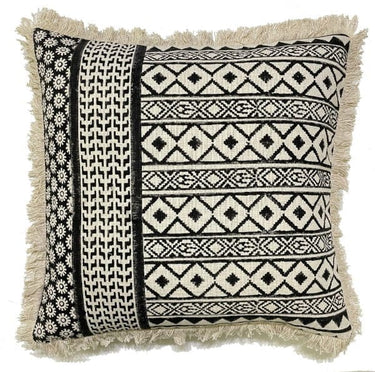 Quatropi Quatropi Scatter Cushion Mono Tribal 45x45cm Black & Natural