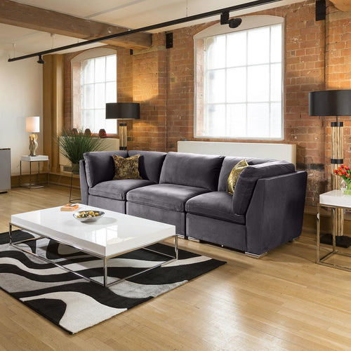 Quatropi Super Comfy Mikey Sofa Dark Grey 3 Seater Settee 1