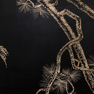 Quatropi Quatropi Wall Art - Hand Carved Black Wood Wall Decor With Frame - 150x120cm