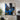 Quatropi Quatropi Wall Art - Hand Painted Blue & Black Wall Decor With Frame - 120x150cm