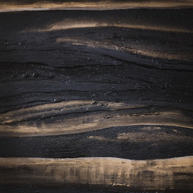 Quatropi Quatropi Wall Art - Large Hand Painted Black & Gold Wall Decor - 200x110cm