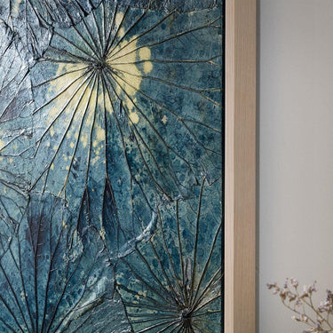 Quatropi Quatropi Wall Art - Large Hand Painted Green & Blue Wall Decor - 180x150cm