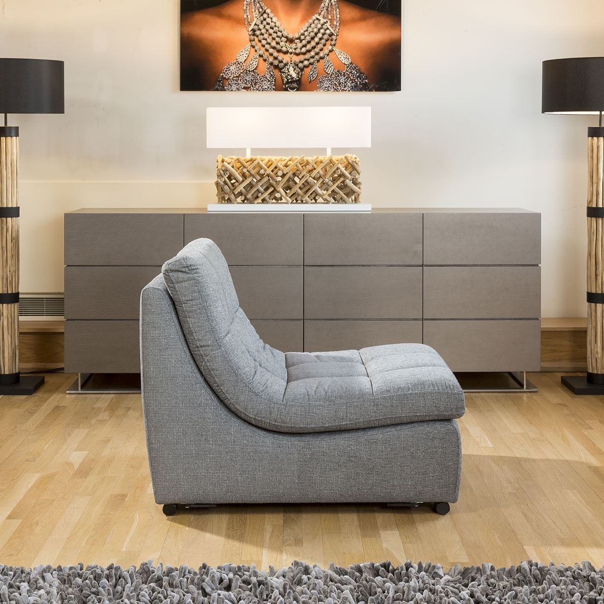 Quatropi Relax Premium Desginer Sofa Middle Piece Single Chair 80cm Wide