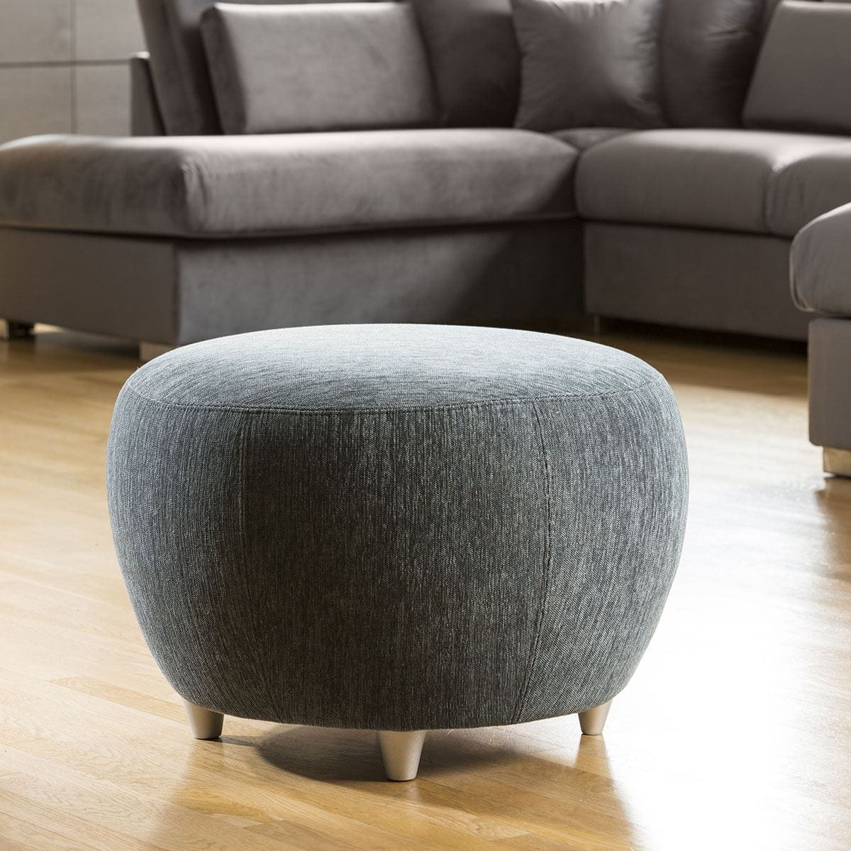 Quatropi Round 70cm Footstool Made to Order, Choose which colour swatches you would like