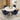 Quatropi Round Oval Ceramic Extending 4 Seater Dining Set White Blue 120-160cm