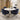 Quatropi Round Oval Ceramic Extending 4 Seater Dining Set White Blue 120-160cm