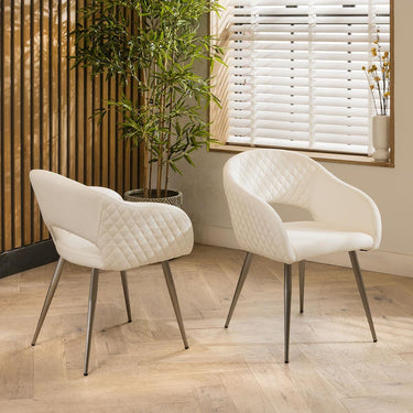 Quatropi Round Oval Ceramic Extending 6 Seat Dining Set White Leather 120-160cm