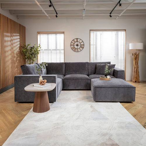 Rupert Modern 4 Seater Modular Corner Sofa Storm Grey 297x208cm 5