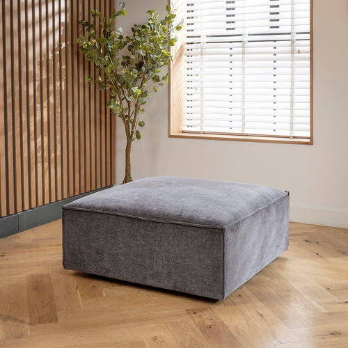 Rupert Footstool Section Storm 98x98cm