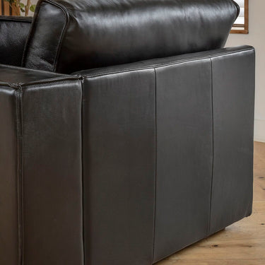Quatropi Rupert Leather Corner Modular Sofa Section Carbon 98x98cm