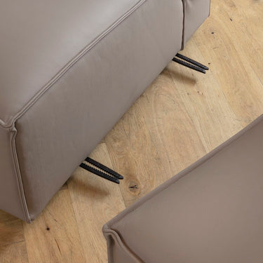 Quatropi Rupert Leather Corner Modular Sofa Section Mushroom 98x98cm