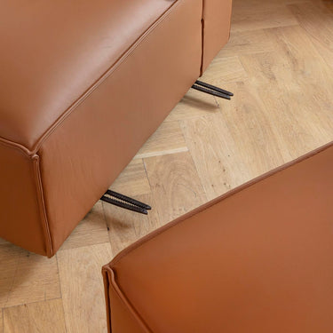 Quatropi Rupert Leather Corner Modular Sofa Section Tuscan 98x98cm