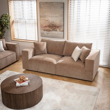 Quatropi Rupert Small 2 Seater Sofa Beige 220x98cm