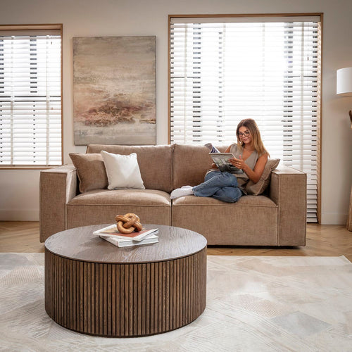 Rupert Small 2 Seater Sofa Fawn Beige 220x98cm 2S