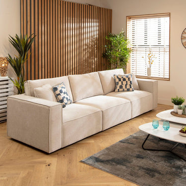 Quatropi Rupert Small 3 Seater Sofa Natural 309x98cm 1