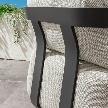 Quatropi Sedona Aluminium Outdoor Garden Armchair Grey Cream 82cm