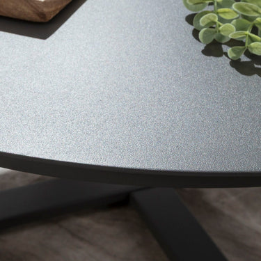 Quatropi Sedona Round Outdoor Garden Coffee Table Grey Aluminium 80cm