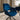 Quatropi Set of 2 Contemporary Carver Dining Chairs Modern Blue Velvet Cut Out Back