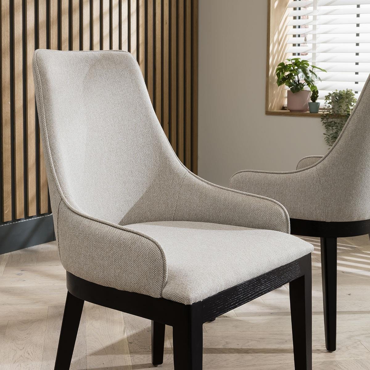 High Back Luxurious Dining Chairs Leather Upholstered Dining