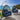 Quatropi Set of 2 Modern Outdoor Hanging Egg Chairs Garden Swing Chairs Blue Black