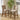 Quatropi Set of 2 Modern Solid Wood Counter Bar Stools with Backs Padded Cream 
