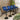 Quatropi Set of 4 Modern Kitchen Bar Stools With Back Adjustable Blue Velvet 