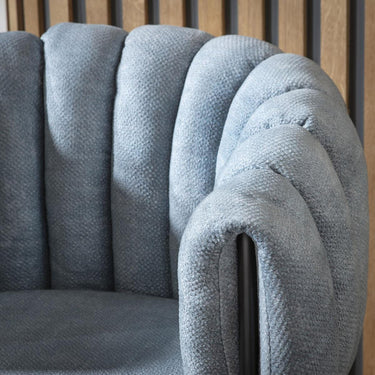 Quatropi Set of 4 Modern Swivel Carver Dining Chairs with Arms Premium Blue