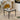 Quatropi Small Luxury 4 Seater Dining Set - Grey Ceramic Marble Table - Brown Swivel Chairs