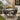 Quatropi Small Luxury 4 Seater Dining Set - Grey Ceramic Marble Table - Brown Swivel Chairs