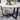Quatropi Small Round White Coffee Table Luxury Marble Effect Ceramic 90cm