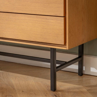 Quatropi Small Wooden TV Stand Cabinet Freestanding Wall Media Unit Light 125cm