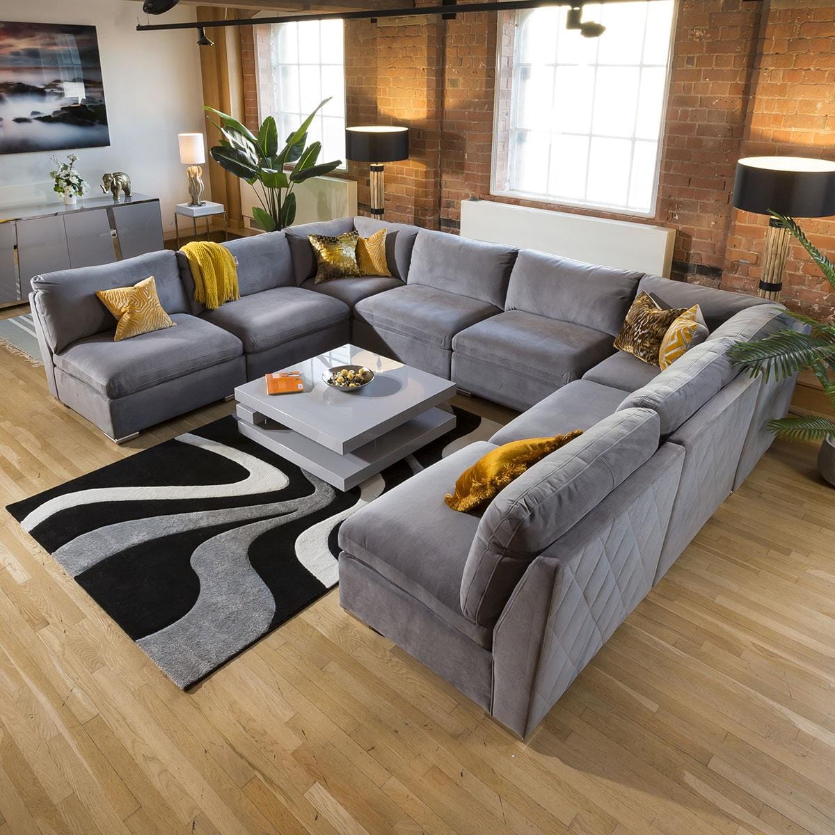 Quatropi Stunning Modular Sofa Mikey Range Middle Section Medium Grey