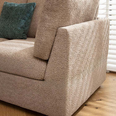Quatropi Sully Corner Section Teddy Boucle Biscuit Beige 81x81cm