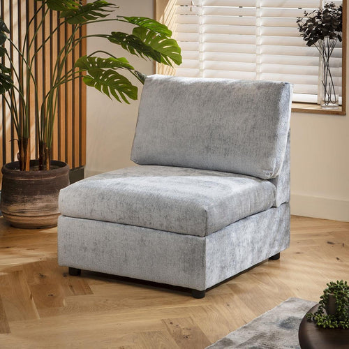 Sully Middle Section Blue Chenille 79x79cm V2