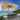 Quatropi Sun Large Cantilever Garden Parasol with Base Cream 300x400cm