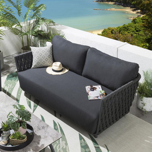 Sundowner 3 Seater Garden Sofa Charcoal 189cm