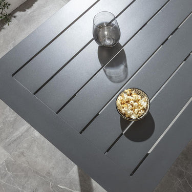Quatropi Sundowner 4 Seater Outdoor Garden Bar Set Coffee & Grey Aluminium