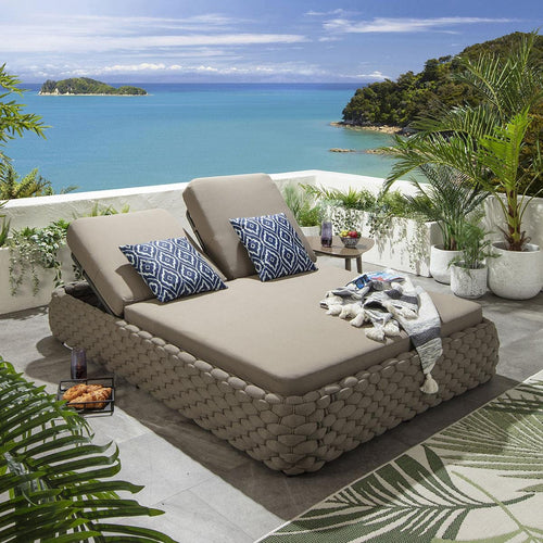 Sundowner Double Sun Lounger Coffee 203x152cm